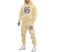 Vhersily Combinaisons complètes pour hommes, longues, surdimensionnées, pour les loisirs, Y2K, Hip Hop, 2 pièces, sweat-shirt et pantalon de jogging unisexe, pour porter un nouveau semestre, pour