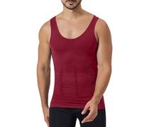 Vhersily Débardeur de gym pour homme, sans manches, en coton, débardeurs d'entraînement athlétiques course musclées Gym Activewear Compression Sport Base Couche papa, rouge, M