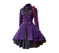 Vhersily Enid Sinclair Costume Femme Cosplay Saison 2 Nevermore Academy Uniforme Scolaire Ensemble Veste Robe Chemise Papillon Ceinture pour Halloween Carnaval Fête Masquée Costumes Gothiques