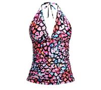 Vhersily Maillot de bain pour femme avec Push Up Shape avec lacets au cou Dos découvert Col en V Curvy Maillots de bain Contenant Croix Mer Piscine Romantique Cadeau de Saint Valentin, Noir 3, S