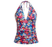 Vhersily Maillot de bain pour femme avec Push Up Shape avec lacets au cou Dos découvert Col en V Curvy Maillots de bain Contenant Croix Mer Piscine Romantique Cadeau de Saint Valentin, Bleu ciel, XS