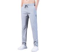 Vhersily Pantalon de survêtement pour homme Pantalon de sport léger à séchage rapide avec poches zippées pour le jogging, l'entraînement, gris, XXXL
