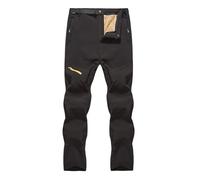 Vhersily Pantalon Thermique pour Homme de Jogging Hiver en Polaire Imperméable Coupe-Vent pour Snowboard Amovible de Cyclisme Vintage Léger à la Mode Chaud Confortable Style Urbain Streetwear, Noir