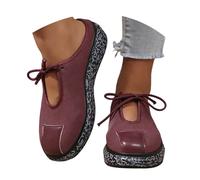 Vhersily Pantoufles pour femme avec élastique et broderies - Tige doublée en laine véritable - Semelle antidérapante et douce - Chaussures de soirée - Tongs de plage antidérapantes - Plateforme