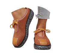 Vhersily Pantoufles pour femme avec élastique et broderies - Tige doublée en laine véritable - Semelle antidérapante et douce - Chaussures de soirée - Tongs de plage antidérapantes - Plateforme