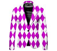 Vhersily Rainbow Blazer Veste arc-en-ciel pour homme Gradient Combinaison formelle de travail Pride Mois de fierté Top, Rendez-vous, Baux, Mariages, Halloween, Carnaval Classique, Chic Jackets