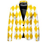 Vhersily Rainbow Blazer Veste arc-en-ciel pour homme Gradient Combinaison formelle de travail Pride Mois de fierté Top, Rendez-vous, Baux, Mariages, Halloween, Carnaval Classique, Chic Jackets