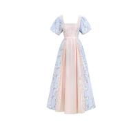 Vhersily Regency Femmes Robe En Coton Empire Regency Robes Orange 19 Siècle Costume De Sorcière Vintage Pour Halloween Victorian Gala Festival Artistique Volants Manches Maillots de Princesse, Violet