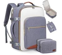 Vhersily Sac à dos de Voyage Avion Bagages à Main Imperméable Sacs à Dos Trolley Femme Cabin Max pour Valise Sac à Dos Gris, gris, Taglia unica