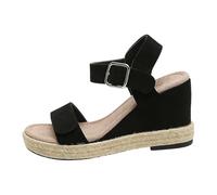 Vhersily Sandales 2026 pour femme avec talon compensé en liège, ouvertes à l'arrière, avec boucle réglable, pour le travail, le bureau, les promenades, les voyages, la piscine, sexy, légères