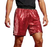 Vhersily Short à la mode avec des paillettes pour des spectacles sur scène des fêtes comme des classiques en métal brillant avec paillettes Discothèque Club Party Fest Danse Hippie Punk Sexy Clubwear