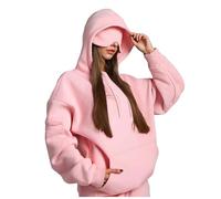 Vhersily Sweat à capuche avec masque intégré, de randonnée, couleur unie, de basket-ball, pour l'automne et l'hiver de voyage avec mode avion et poches cachées, confortable et polyvalent pour le look