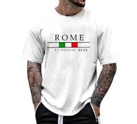 Vhersily T-shirt à manches courtes pour homme avec drapeau italien, t-shirt intime essentiel pour adultes, athlétique, course, salle de gym, emblème Italie de la République italienne Symbole Souvenir