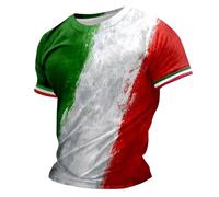 Vhersily T-shirt à manches courtes pour homme avec drapeau italien, t-shirt intime essentiel pour adultes, athlétique, course, salle de gym, emblème Italie de la République italienne Symbole Souvenir