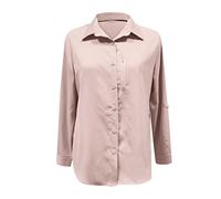 Vhersily T-shirt Anti UV pour femme UPF 50+ Protection T-shirt Trekking Chemisier Solaire à Manches Longues Blouse Respirant pour Randonnée Mer Plage, rose, XXX-Large