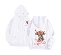 Vhersily Tombera Sweat à Capuche Chrétienne pour Femmes Demi Zip Verset Biblique Sweat-shirt à la Mode Lâche Y2K Élégant Slim Fit Automne Hiver Doux et Léger pour Demi-Saisons Loisirs, A blanc., XL