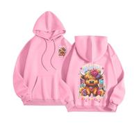 Vhersily Tombera Sweat à Capuche Chrétienne pour Femmes Demi Zip Verset Biblique Sweat-shirt à la Mode Lâche Y2K Élégant Slim Fit Automne Hiver Doux et Léger pour Demi-Saisons Loisirs, B Rose, M