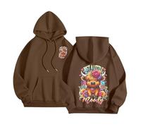 Vhersily Tombera Sweat à Capuche Chrétienne pour Femmes Demi Zip Verset Biblique Sweat-shirt à la Mode Lâche Y2K Élégant Slim Fit Automne Hiver Doux et Léger pour Demi-Saisons Loisirs, B Café, M