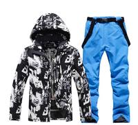 Vhersily Veste de ski pour homme et pantalon ensemble Vestes chaudes, pantalon imperméable et manteau, pour le travail en plein air, la pêche équitation moto pour la course à pied, le vent, le