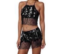 Vhersily Vêtements de Danse du Ventre Femmes Costume Danseur Ventre Oriental Soutien-gorge Ceinture Belly Dance Outfits Costumes de Carnaval Halloween Vintage Léger à la Mode Slim Cadeau Nouvel An, B