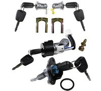 VHEUHZ 3x jeux de serrures de contact et de serrures de porte, cylindre de serrure avec 8 clés compatible avec Citroën C1 Peugeot 107 Toyota Aygo 2005-2014