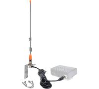 VHF Boat Antenna 156-163MHz with 5M RG58 Coaxial Cable and L Shape Mudguard Bracket for Marine Boat Yacht Mobile Radio