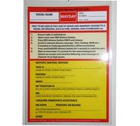 VHF DSC Mayday Procedure Card