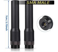 VHF UHF 144/430MHz Bi-Band SMA Male Soft Radio Antenna for UV-3R Icom Vertex Standard Horizon Marine Radio Amateur Radio 2-Way Portable 2-Pack