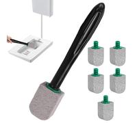 Vhjlfig Baguette de nettoyage de toilettes avec 5 têtes de brosse en ABS 24,1 x 6 x 4,6 cm Pierre ponce Nettoyeur de cuvettes de toilettes Baguette de nettoyage en profondeur Accessoires détachant