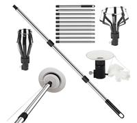 Vhjlfig Barre de rechange pour ampoule - Outil de plafonnier - Barre à ventouse avec panier collecteur pour changer l'ampoule pour appartement, extérieur, école, lustre, intérieur et lieu de travail