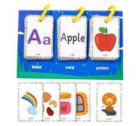 Vhjlfig Cartes éducatives alphabet | Jeux éducatifs Activités de maternelle - Jouet éducatif portable pour de 3 à 8 ans Développement des compétences École Maison Voyage