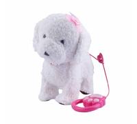 Vhjlfig Chien robotique | Peluche interactive qui marche avec musique | Chien animé qui chante et aboie pour animaux de compagnie, pour jouer à apprendre et décorer l'intérieur et l'extérieur