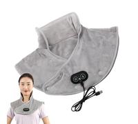 Vhjlfig Coussin chauffant USB pour épaules 45 x 30 cm - Enveloppe chauffante électrique avec vibration - Lavable en machine - Design portable - Idéal pour la maison, la voiture, les voyages et les