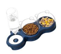 Vhjlfig Distributeur de Nourriture pour Chien | Dispenseur Incliné à 15° avec Base Anti-Glissement,Double Bol pour Chats et Chiens - pour Chien Lapin Toutes Tailles - Usage Quotidien Nuit Intérieur