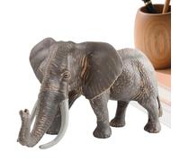 Vhjlfig Figurine d'éléphant modèle | Modèle d'éléphant asiatique - Sculpture animale détaillée, décoration intérieure et extérieure pour