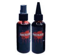 Vhjlfig Kit de maquillage de sang artificiel | 60 ml de maquillage de faux sang caillé pour cosplay | Accessoires sûrs pour les fêtes effrayantes, les escape room, mascarade