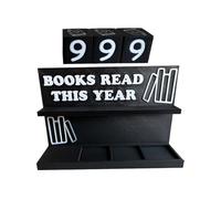 Vhjlfig Livres Read This Year Counter ABS 13 x 4.5 x 8 cm Livres Read This Year Tracker Book Counter Sign For Reading Goal Display For Setting PerusingTargets for Readers Writers