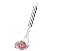 Vhjlfig Louche à boulettes - Manche long en acier inoxydable - Cuillère à boulettes de viande avec trous, ustensiles de cuisine pour cuisine, poulet, porc, poisson, végétarien