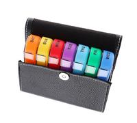 Vhjlfig Organisateur De Comprimés Semainier Pp Pochette Portable Style Carnet Avec 28 Cases Numérotées Pour Personnes Âgées Traitements Médicaux Réguliers Et Déplacements Professionnels