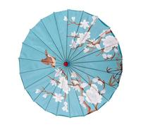 Vhjlfig Parapluie Japonais | Parapluie Huilé Artisanal 80 cm Motif Fleur de Prunier,Ombrelle Portable en Soie pour Cosplay Accessoire de Danse Fleurs de Prunier pour Femmes et Filles Photo