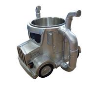 Vhjlfig Tasse à café semi-camion en résine 13 x 11,5 x 12 cm fabriquée à la main - Tasse à café amusante pour décoration de bureau - Tasse à thé - Tasses à lait - Camion et amateurs de café