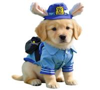 Vhjlfig Tenue de chat, tenue de cosplay sur le thème du policier de lapin, vêtements de cosplay pour chiots, pour les parents d'animaux domestiques, les amoureux des animaux, anniversaire, Halloween
