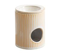 VHKJewE Bougeoir en céramique Vintage avec Bol Fendu, diffuseur d'aromathérapie for la Maison et Le Bureau(Light Yellow)