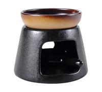 VHKJewE Diffuseur d'aromathérapie avec Porte-Bougie Chauffe-Plat, cuillère for la Maison ou Le Bureau, Chauffe-Tasse en céramique(Black)