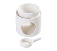 VHKJewE Ensemble de cuillères à thé et Bols Amovibles for diffuseurs parfums d'intérieur d'aromathérapie(White)