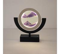 VHKJewE Lampe à Sable mouvante Double Face rotative 360°, 3 températures de Couleur, Multicolore, Plusieurs Tailles(Purple,C Frame)