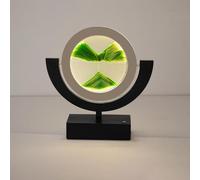 VHKJewE Lampe à Sable mouvante Double Face rotative 360°, 3 températures de Couleur, Multicolore, Plusieurs Tailles(Green,C Frame)