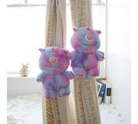 VHKJewE Lot de 2 Sangles Fixation for Rideaux en Forme Monstre, Adorable Animal Dessin animé, avec Bouton élastique et Corde(Purple)