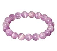 VHKJewE Perles rondes en cristal naturel, bracelets extensibles pierres précieuses violettes for la méditation, guérison, l'équilibre, le Reiki, 9 mm(6mm)