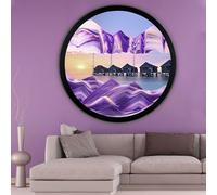 VHKJewE Tableau Mural Rotatif à 360 degrés avec du Sable mouvant, Disponible en Plusieurs Tailles(H,17.3IN)
